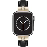 Anne Klein Sustainable Leather Fashion Band for Apple Watch Secure, Adjustable, Apple Watch Band Replacement, Fits Most Wrists