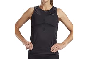Zoot Women's Core Tri Tank, Performance Triathlon Race Tank Top, UPF 50+ Fabric, Rear Pockets, Mesh Panels, & Cam Lock Zipper