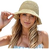 Floppy Big Beach Straw Hats for Women Foldable Summer Wide Brim Packable Sun Hat Womens Travel Straw Fedora Hat
