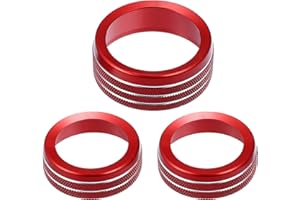 X AUTOHAUX AC Knobs Decals AC Radio Switch Knob Cover for Dodge Durango 2014-2020 for Jeep Cherokee Grand Cherokee 2014-2021 