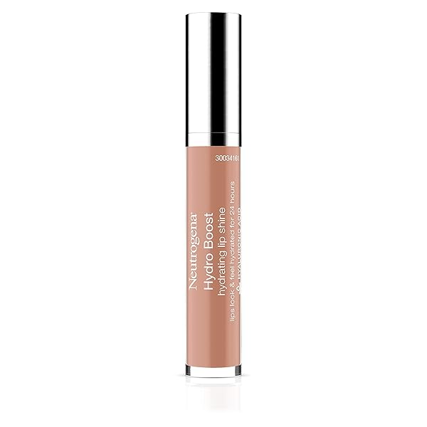 NEUTROGENA HYDRO BOOST MOISTURIZING LIP GLOSS, HYDRATING NON-STICK AND NON-DRYING LUMINOUS TINTED LIP SHINE WITH HYALURONIC ACID TO SOFTEN AND CONDITION LIPS, 15 TRUE NUDE COLOR, 0.10 OZ