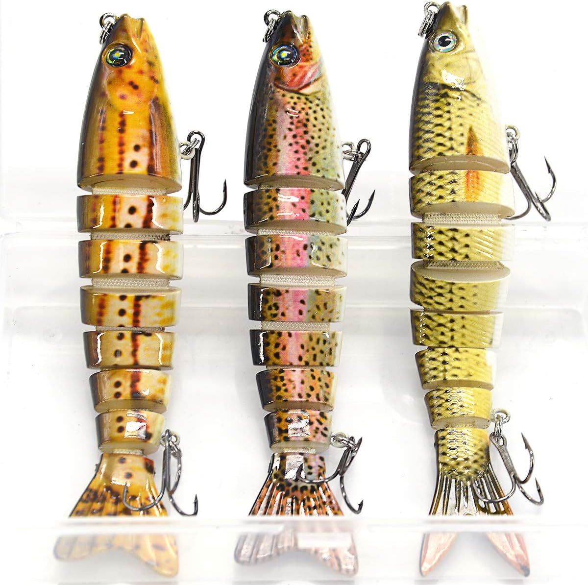 Supertrip 5/8-Ounce 5-Inch 8 Segment Swimbait Lures Crankbaits Baits Hard Bait Fishing Lures