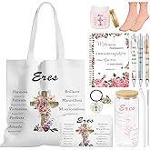 10 Pcs Spanish Christian Gifts for Women Valentines Mother's Day Regalos Cristianos En Español Include 16 Oz Tumbler Notebook Ballpoint Pen Keychain Candle Socks Bag Regalos Cristianos Para Mujer