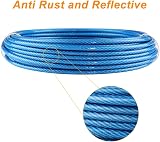 Chuiendi Dog Tie Out Cable 360° Swivel Lockable Hook PVC Coated 10ft-120ft view 5