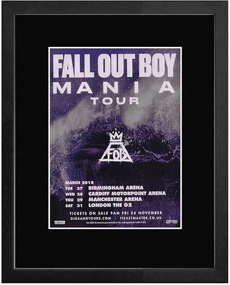 Fall Out Boy Mania Tour March 2018 Mini Poster 40 5x30 5cm Amazon Co Uk Kitchen Home