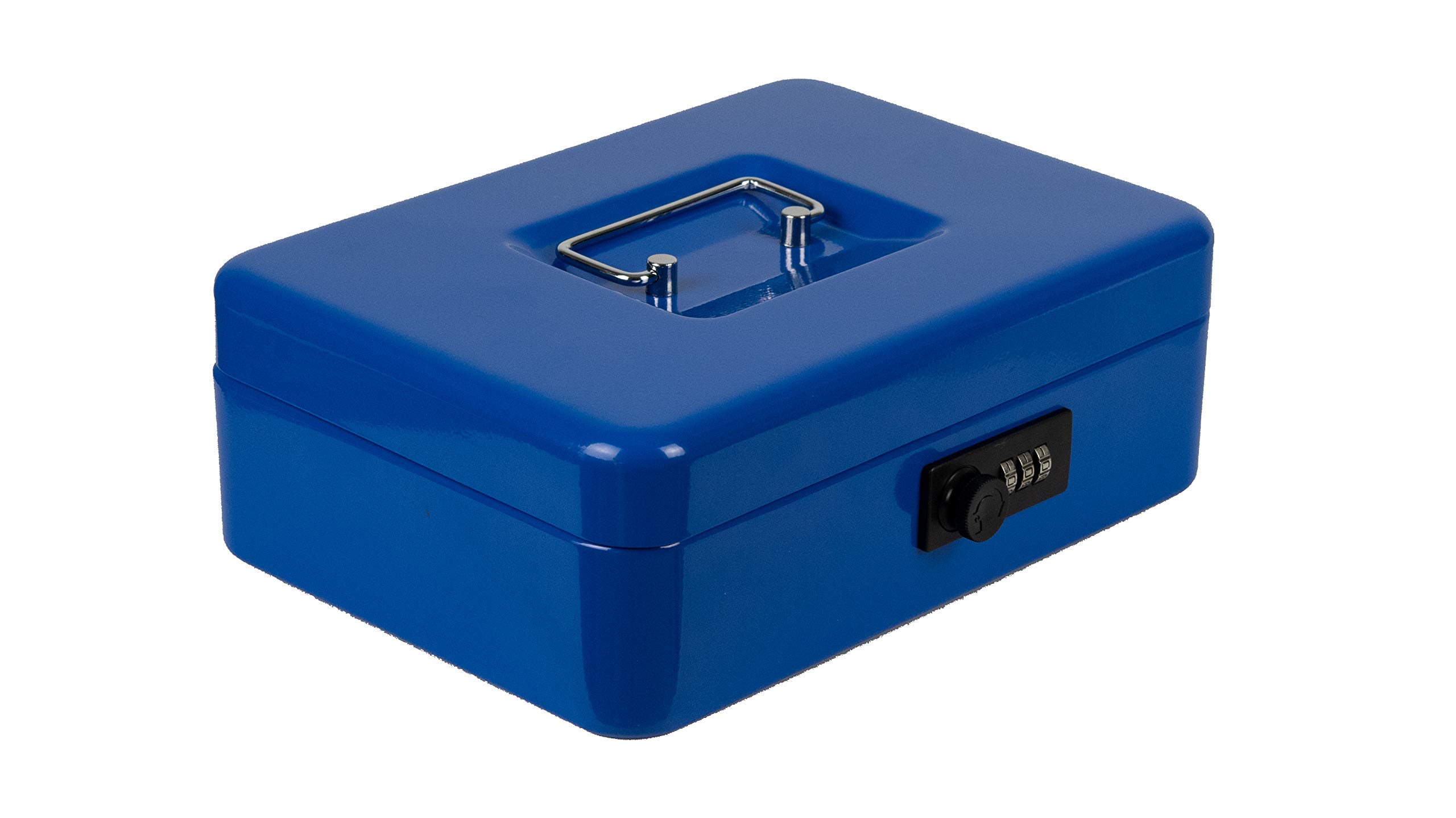 Burg-Wächter Box Lockable with Combination Lock and Insert, Sheet Steel, Code 5025, Blue