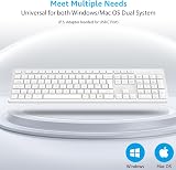 LeadsaiL Wireless Keyboard and Mouse Set 2.4GHz UK Full Size 12 Shortcuts White view 7