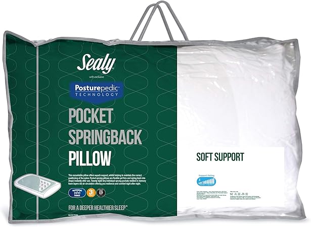 Sealy Posturepedic Pocket Spring Back Pillow Soft Amazon Co Uk