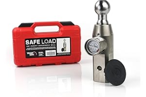 Weigh Safe Safe Load BW Gooseneck Ball Hitch - Premium Tow Hitch for Trailers - Built-in Tongue Weight Gauge - 30,000 lbs GTW, 7,500 Tongue Weight, 2-5/16" Stainless Steel Tow Ball