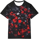 Asylvain Boys Girls Kids Shirts 3D Print Graphic Cool Design Colorful Tee Shirt for Teen and Kids 6-16 Years