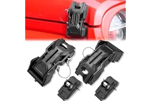 ZKJAYOE Upgraded Jeep Hood Latches with Keys, Hood Latch for 2018-2025 Jeep Wrangler JL JLU 4XE Jeep Gladiator JT, Anti-Theft Hood Lock Catch Latches Accessories, Off-Road Modified Style, 1 Pair, Matte Black