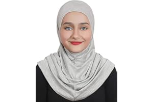 AL AMIRA Girl's Hijab Cotton 1 piece Amira Headscarf Cotton one Pcs Hijab