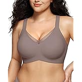 LetsJoli Lace V Seamless Bras for Women No Underwire Bralettes Push Up Wireless Supportive Full Coverage Everyday Bras