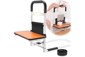 ONLYCARE Bed Rails for Elderly Adults Safety, Adjustable Side Rails for Beds for Seniors & Patients, FSA or HSA Eligible Elderly Bed Support with Motion Light & Storage Pocket, Fits All Beds