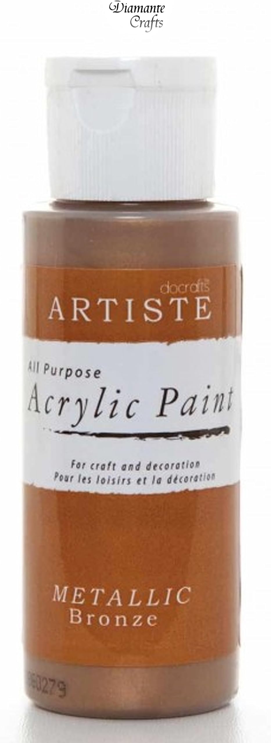 Docraft Artiste Acrylic Paint - Metallic Pearl Varnish Crackle Mediums Glitter (Metallic Bronze)