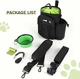 pecute XL Dog Walking Bag with Water Bottle Holder Black view 2