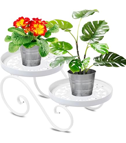 Amazon.com : Cute Plant Stand Indoor Outdoor 2-Tier Metal Heavy