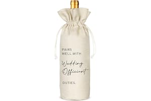 Socive Wedding Officiant Gift, Pairs Well With Wedding Officiant Wine Bag, Gifts for Pastor,Wedding Officiant Proposal Gift, Gift for Wedding Host, Drawstring Wine Bags(5SW191015)