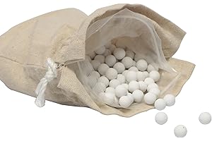 Webake 10mm Ceramic Pie Weights with Cotton Bags, Over 700 Baking Beads Enough for 2 Pie Crusts, up to 730g Reusable Natural 