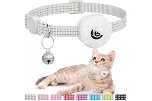Apple AirTag Cat Collar, GPS Tracker Kitten Collar with Breakaway Feature, Lightweight and Reflective, Suitable for Cats, Kit