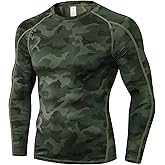 Men's Compression Shirts Long Sleeve Athletic Workout T-Shirt Running Cool Dry Tops Active Base Layer Undershirts