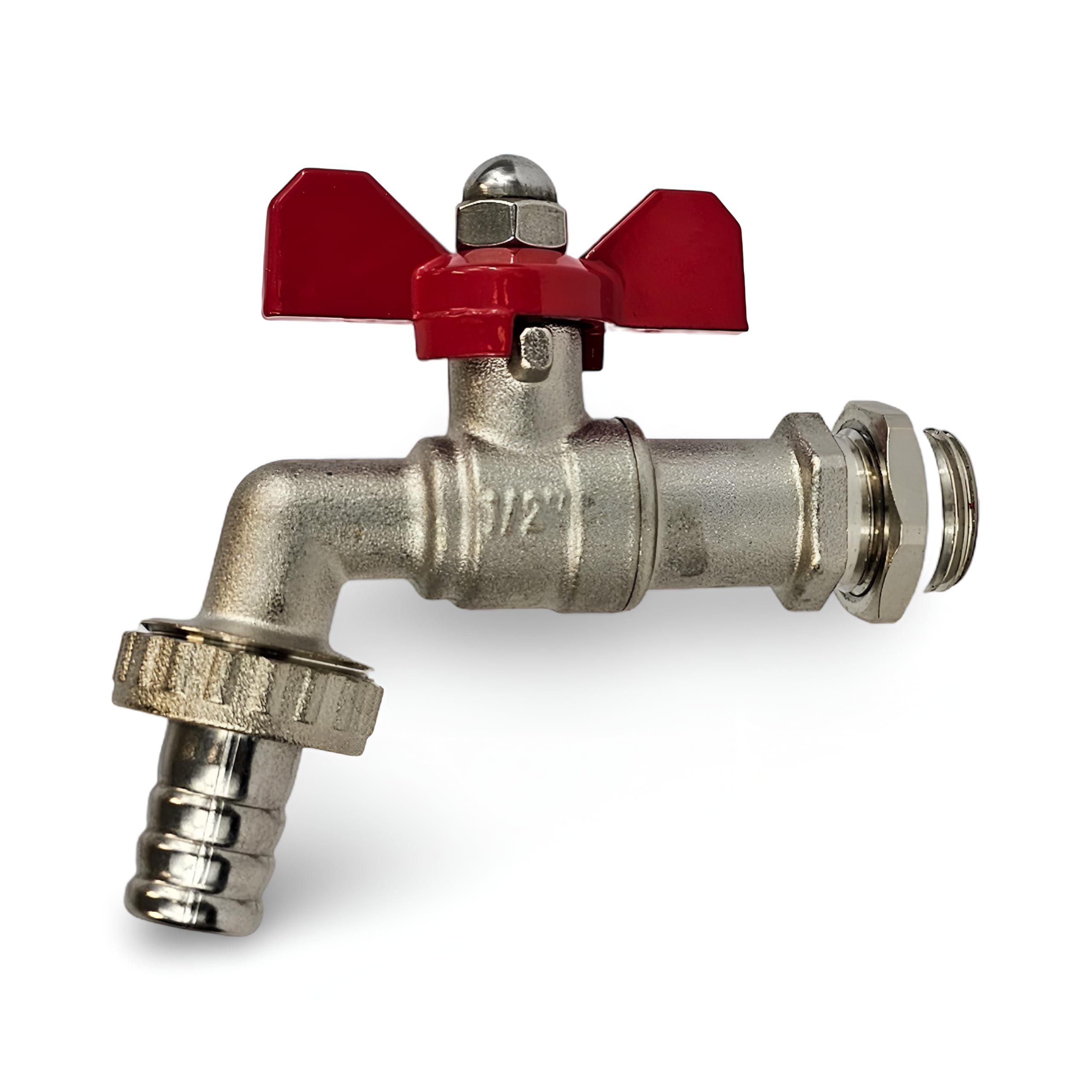 Wärmer System Butterfly Handle Outside Garden Tap with Sealing PTFE and Rotating Nut (1/2 inch Butterfly Handle Garden Tap)