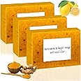 guluxly Lemon Turmeric Kojic Soap Fragrance, Honey Glow Lemon Turmeric Soap for Face and Body (3)