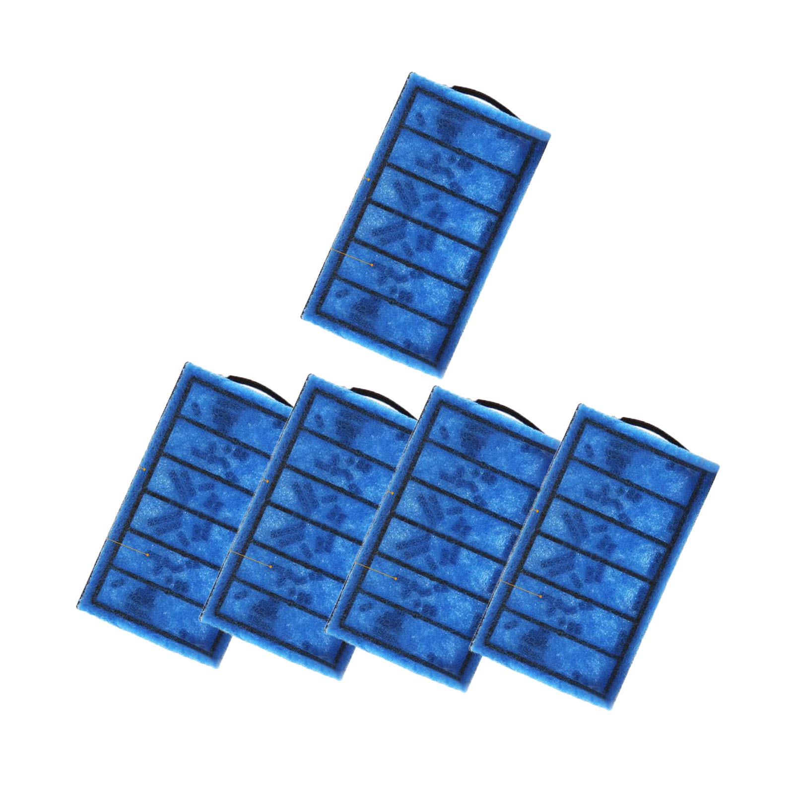OsAtNb 5pcs Filter Cartridges for Aquarium Turtle Filter Fish Tank Internal Filter Waterfall Water Clean Pump Bio-Filtration for Coldwater, Tropical Aquariums Up to 130L(5pcs Filter Cartridges)