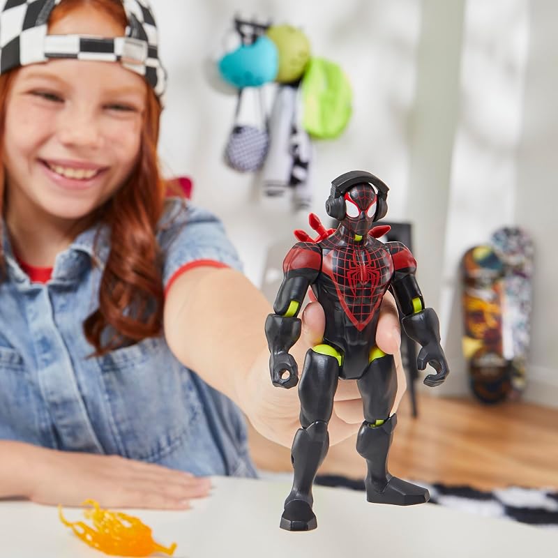 MixMashers Marvel Spider-Man, Figurine Miles Morales à mélanger et Combiner avec Accessoires