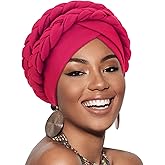 African Women Turban Caps Pre-Tied Twisted Turbans Head Scarf for Women Hair Wraps Cover Beanie Cancer Chemo Headwear