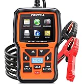 FOXWELL BT301 12V Car Battery Tester, 100-2000 CCA Automotive Battery Analyzer with Cranking &amp; Charging System Test, 2.8" Color Screen, 6.5ft Cable for Car Truck SUV Motorcycle Marine
