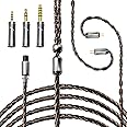 QOA Kinera Celest IEM Cable,Upgraded HiFi Audio Cable,with Detachable 3-in-1 2.5mm,3.5mm,4.4mm Plug,in Ear Monitor Cable,for Singers Musicians Drummers Audiophile (0.78mm 2Pin)