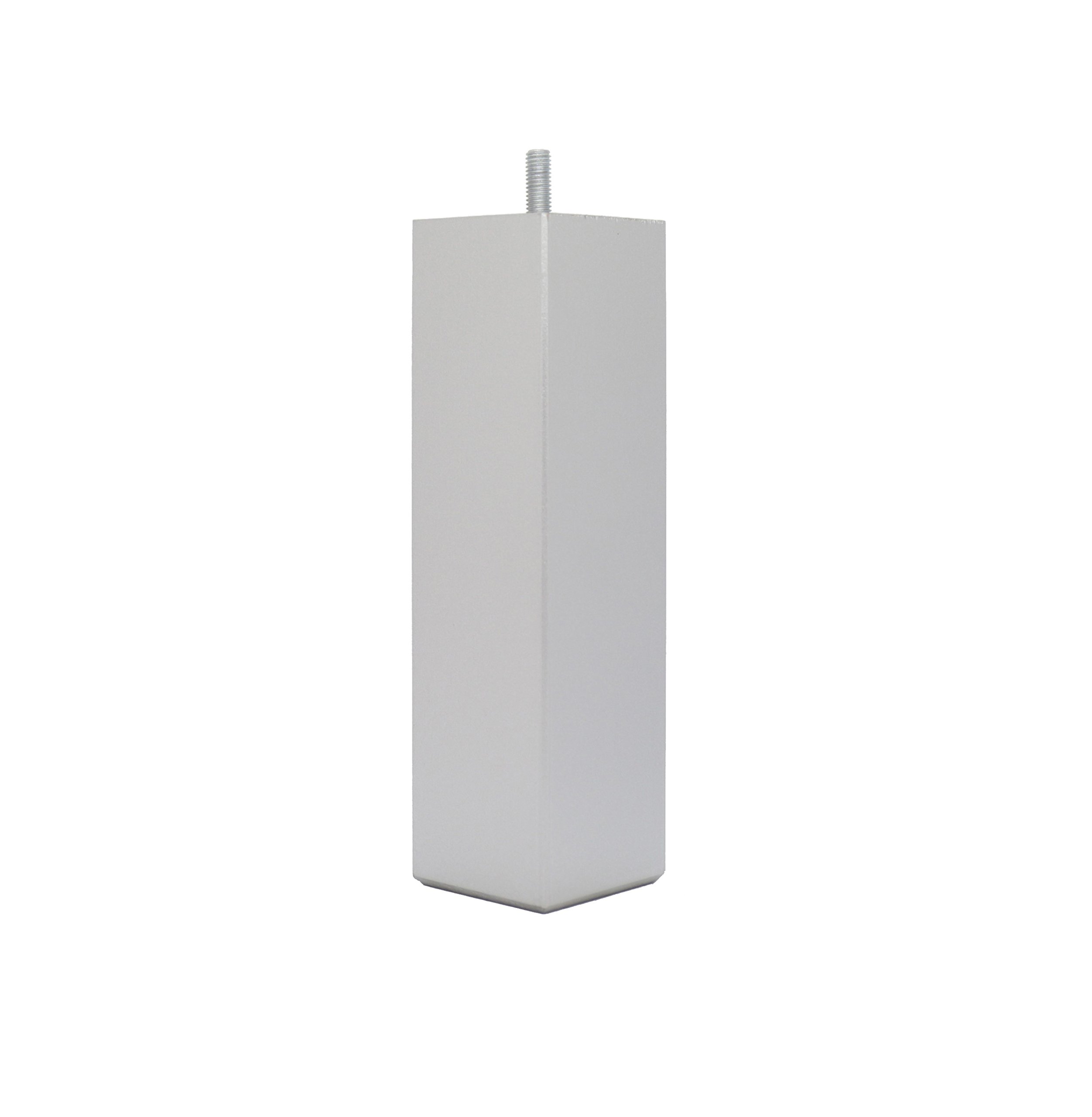 La Fabrique de Pieds – Set of 4 Wooden Bed Legs, Square, Wood, Laqué Alu, 20 x 5,5 x 5,5 cm