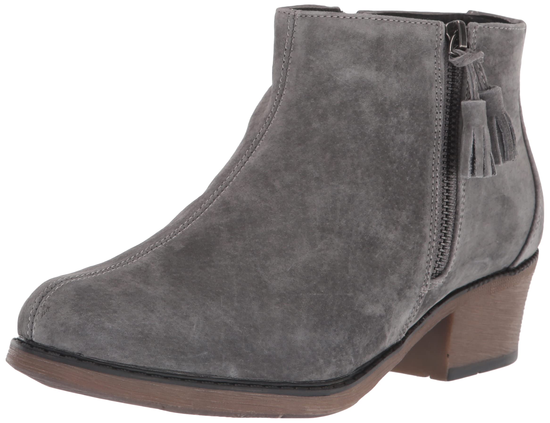 Propét Women’s Rebel Ankle Boot, Grey, 10 Narrow