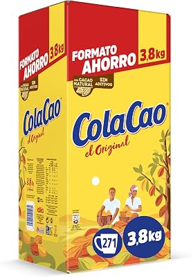 Original, Cacao Soluble Natural sin Aditivos, Formato Ahorro, con Cacao Natural, 3,8kg