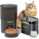 Yowmoft Automatic Cat Feeder and Water Dispenser for 2 Cats