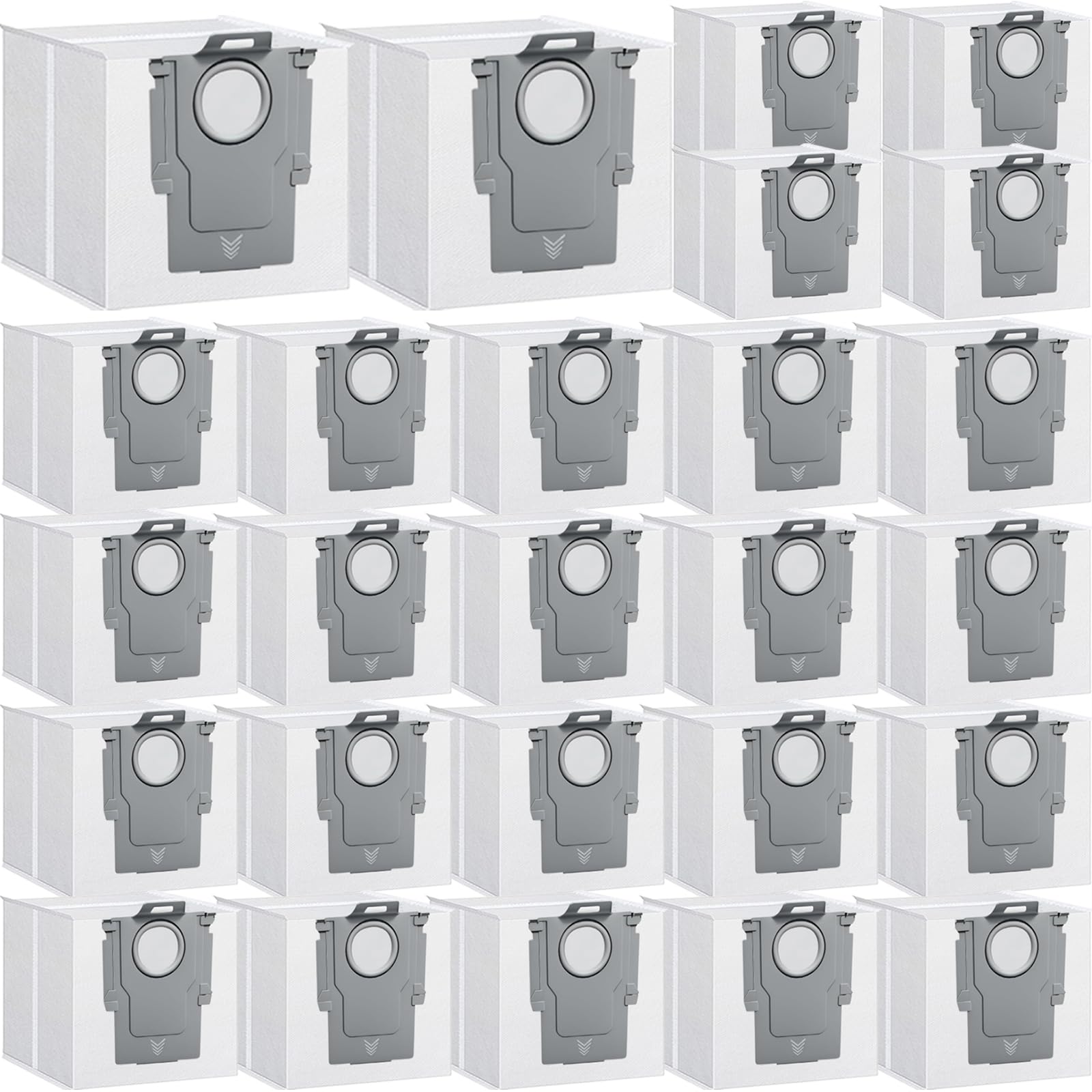 Photo 1 of 26 Pack Dust Bags for Roborock Q5,Q5+,Q5 Pro+,Q5 Max+,Q7,Q7+,Q7 Max,Q7 Max+,Q8 Max+,S7 MaxV Ultra,S7 Pro Ultra,S7 MaxV Ultra,S8+,S8 Pro Ultra Robot Vacuum,3L Large Capacity Disposable Bag