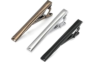 GEEK-M Fashion Necktie Clips Tie Bar Clips Tie Pins Set for Men Pack of 3