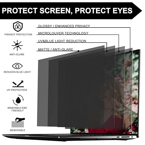 Laptop Privacy Screen Inch, Anti Glare Blue Light Privacy