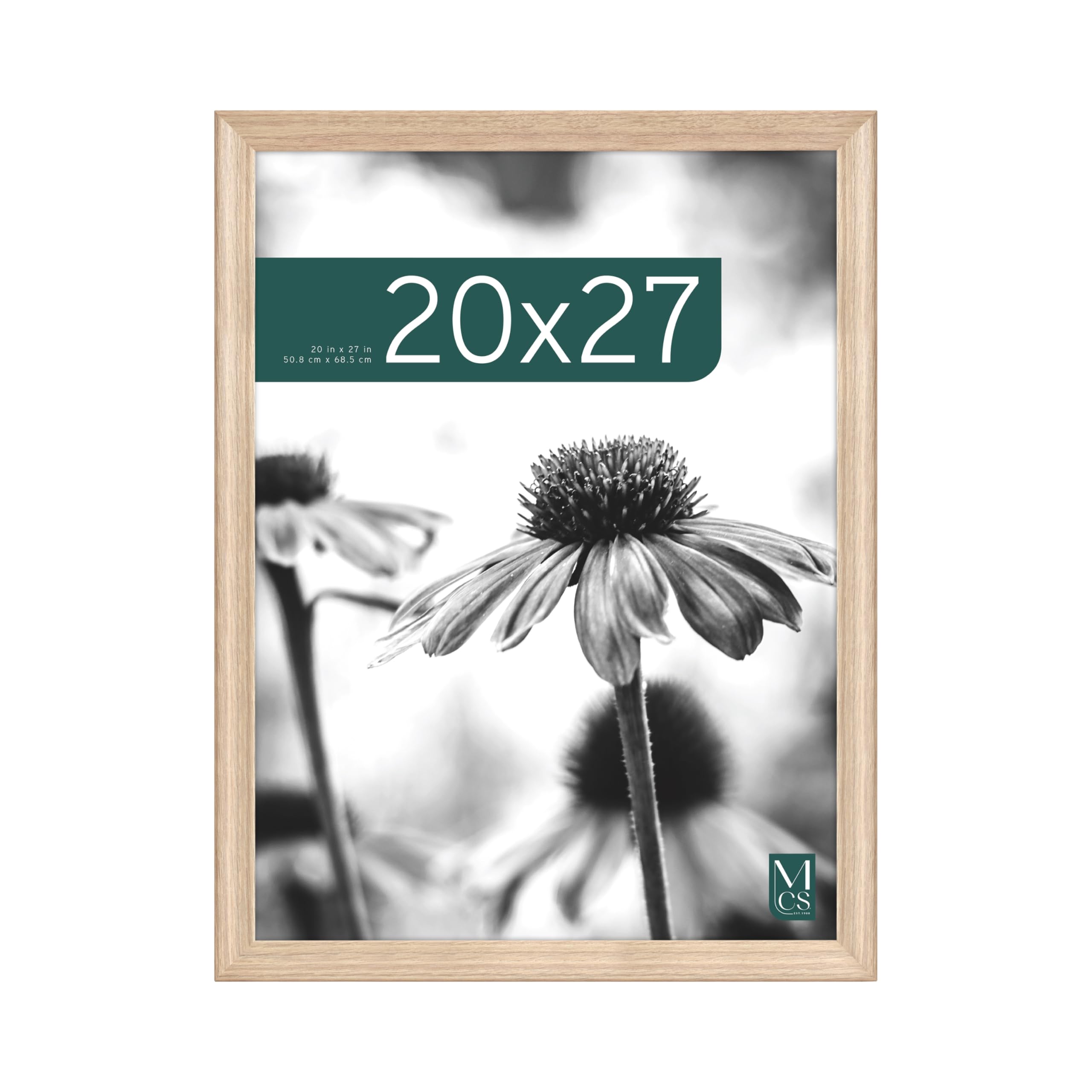 Photo 1 of **USED***MCS Studio Gallery Classic 20x27 Poster Frame Natural Woodgrain, Vertical & Horizontal Wall Hanging Large Picture Frame for Photos, Posters & Art Prints (1-Pack)