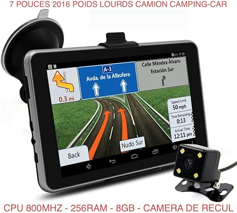 Gps Poids Lourds Europe 2016 Camion Camping Car 7 Pouces Camera De Recul Amazon Fr Gps Auto