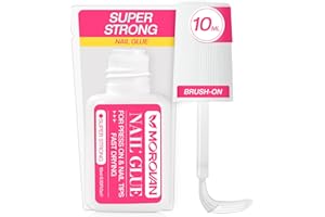 Morovan Super Strong Nail Glue: Glue for Press Ons & Acrylic & Fake Nails Tips Brush on Long-Lasting Fast-Drying No U V Light Needed for Beginners DIY Home or Salon Manicure