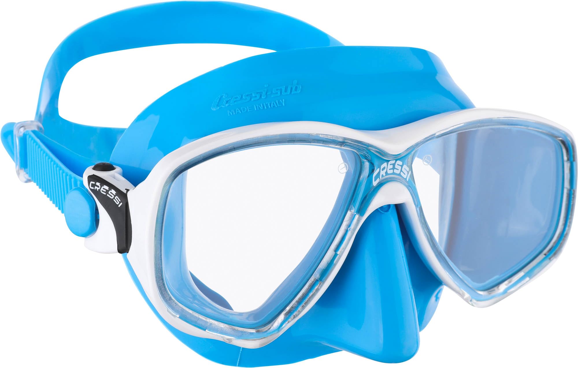 Cressi Marea Mask - Diving and Snorkelling Mask, Blue/White, One Size, Unisex Adult