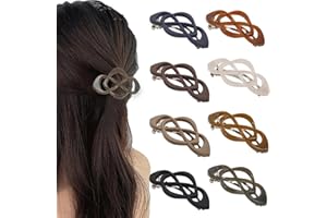 IVYU 8 pcs Hair Barrettes Clips for Women Vintage French Hair Clips Not Only for Thick Hair but also for Thin Fine Hair Strong Hold Grip Hair Accessories for Women Girls
