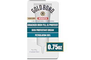 Gold Bond Ultimate Cracked Skin Relief Fill & Protect Cream for Hands, Cuticles, and Feet, 0.75 Ounce (Pack of 1), Blue