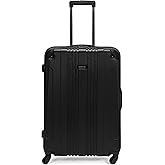 Kenneth Cole REACTION Out of Bounds Lightweight Hardshell 4-Wheel Spinner Luggage, Midnight Black, 28-Inch Checked