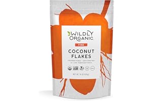 Wildly Organic Fine Coconut Flakes 16 Oz, 1 lb Bag – Unsweetened, Organic, Gluten-Free, Vegan, Non-GMO, All-Natural, Finely Shredded, No Added Sugar, Keto-Friendly Baking & Snacking
