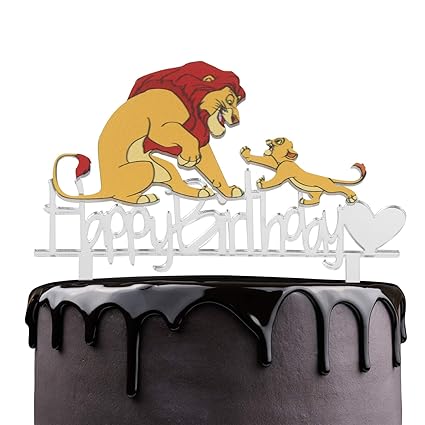 Cartoon Lion Simba Happy Birthday Cake Topper Disney The Lion