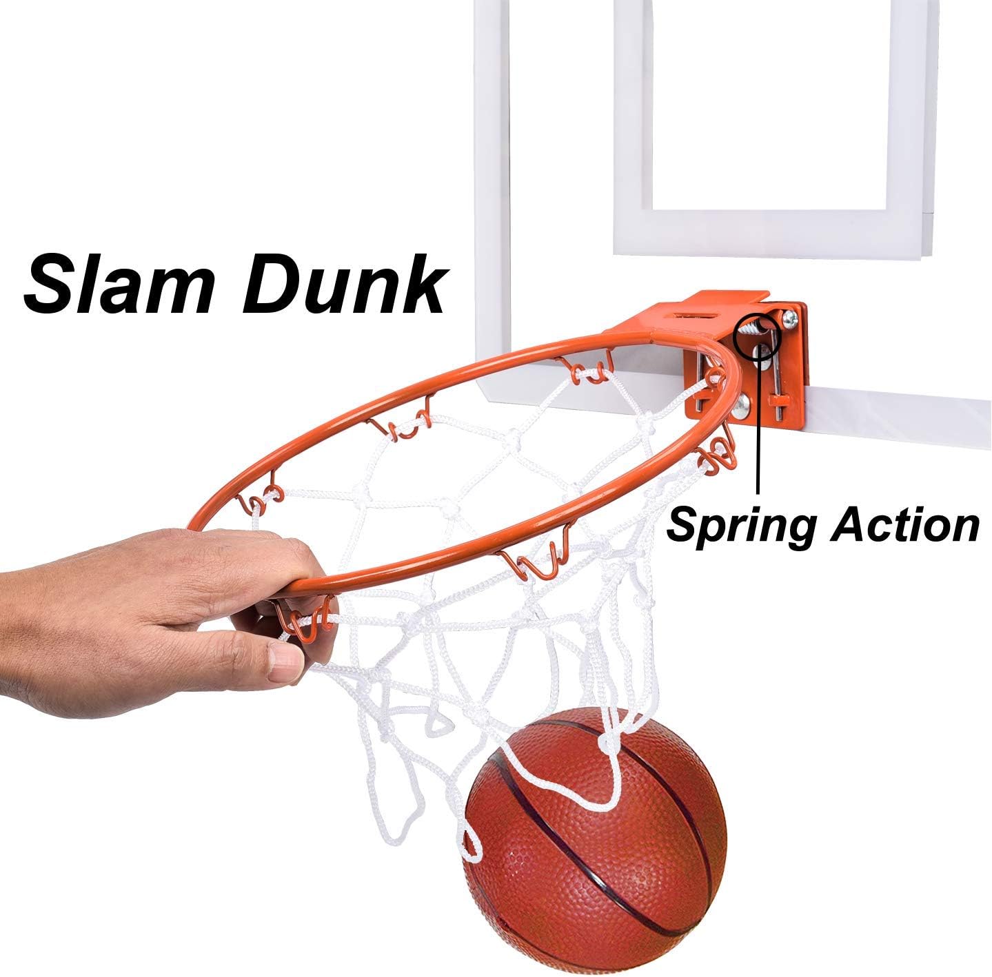 PikDos Indoor Mini Basketball Hoop for Kids and Adult 16 X 12 Inch Board Family Games for Home and Office Door Wall Mount Includes 3 Basketballs and Hand Pump with 1 Inflation Needle: Sports & Outdoors