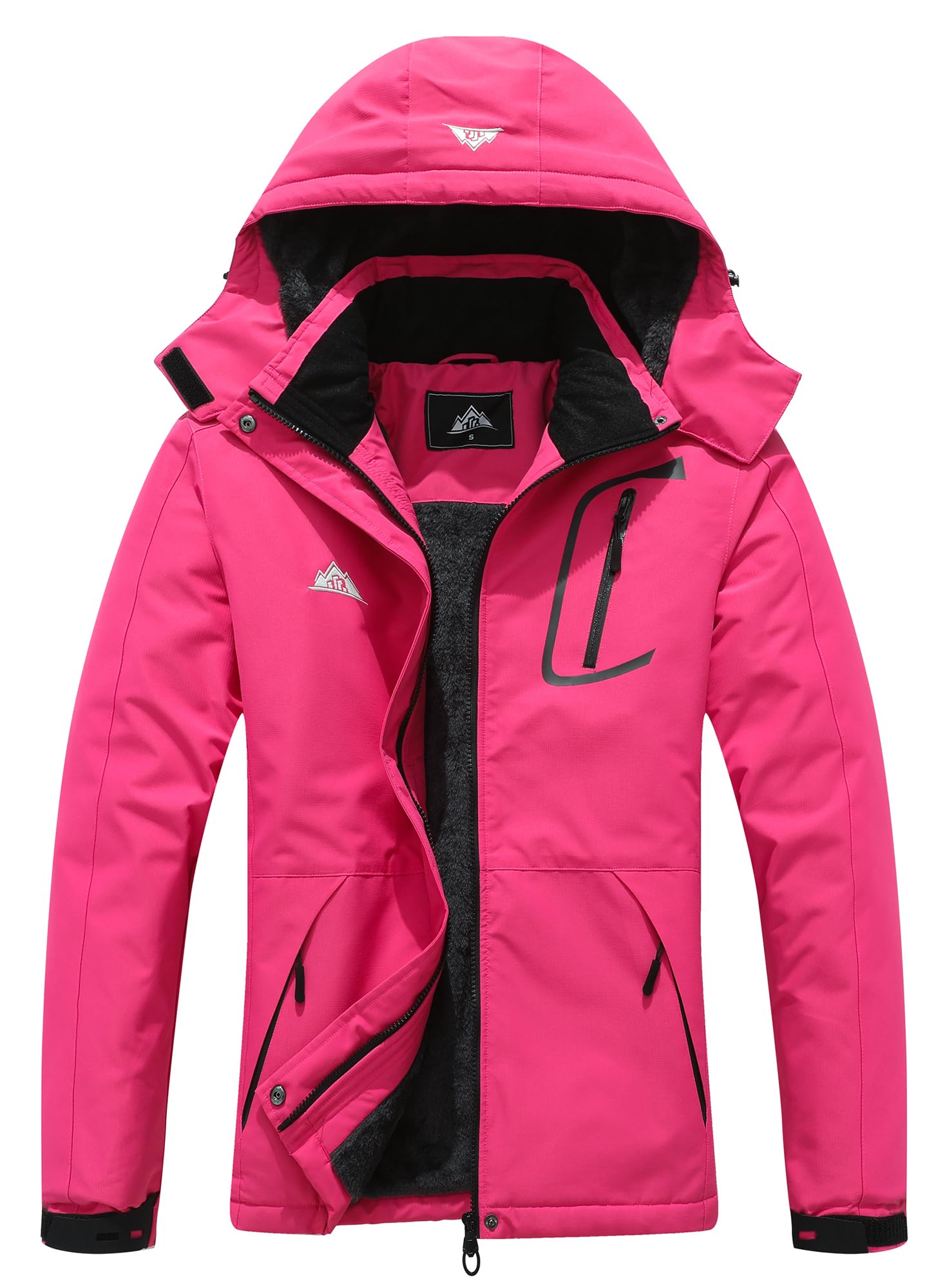 MOERDENG Women's Waterproof Ski Jacket Warm Winter Coat Outdoor Windbreaker Hiking Snowboarding Jacket Image